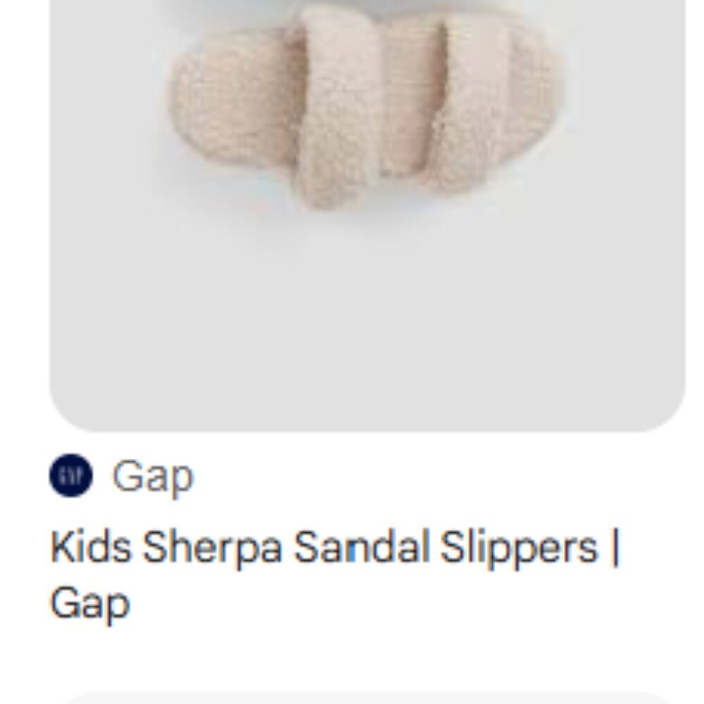 GAP Kids Sherpa Slippers - Size 10C/11C - βοΈ - Picture 12 of 12